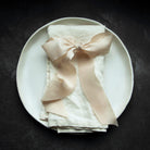 organic white linen napkin