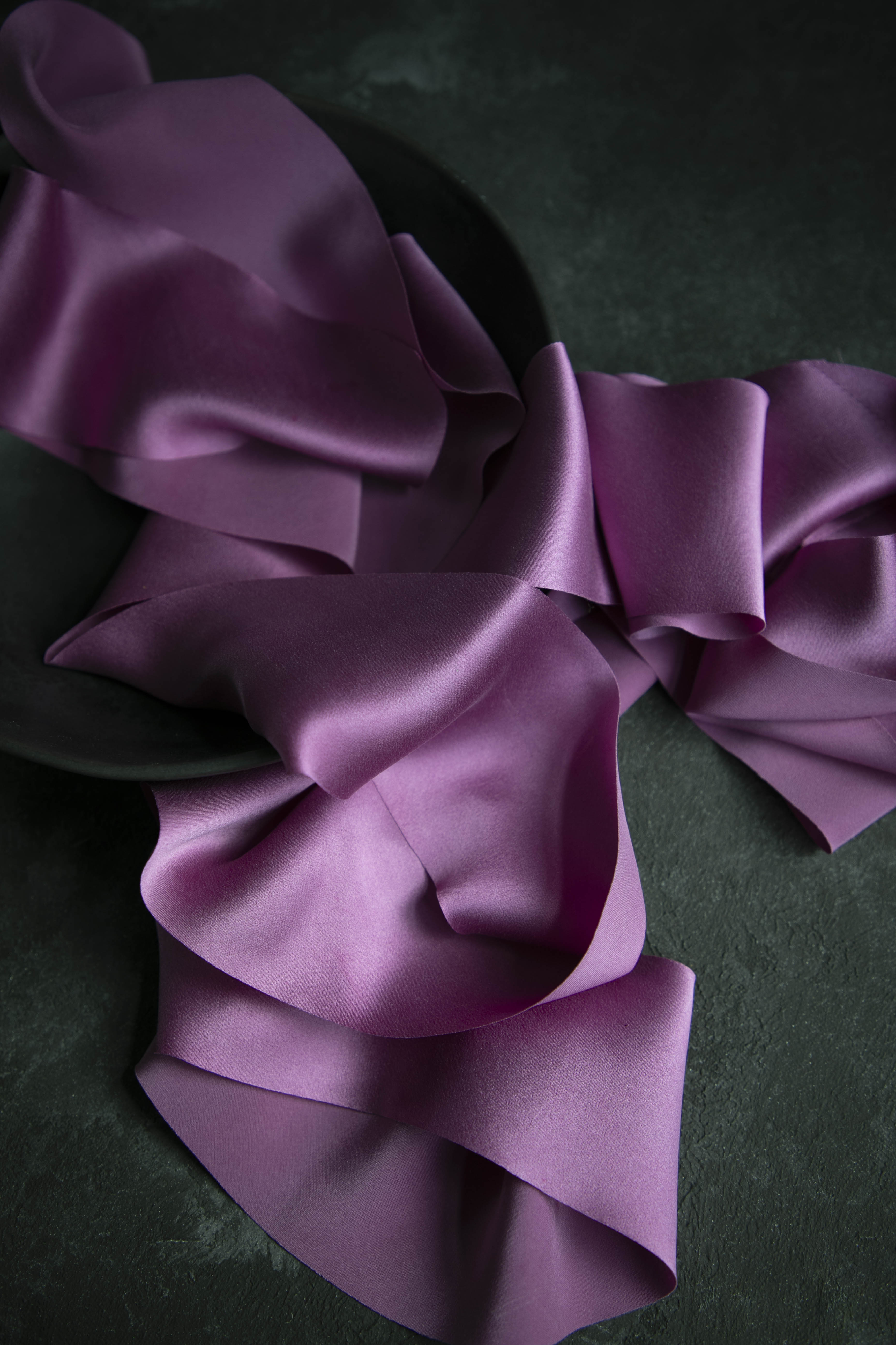 Magenta Satin Silk Ribbon Silk Willow
