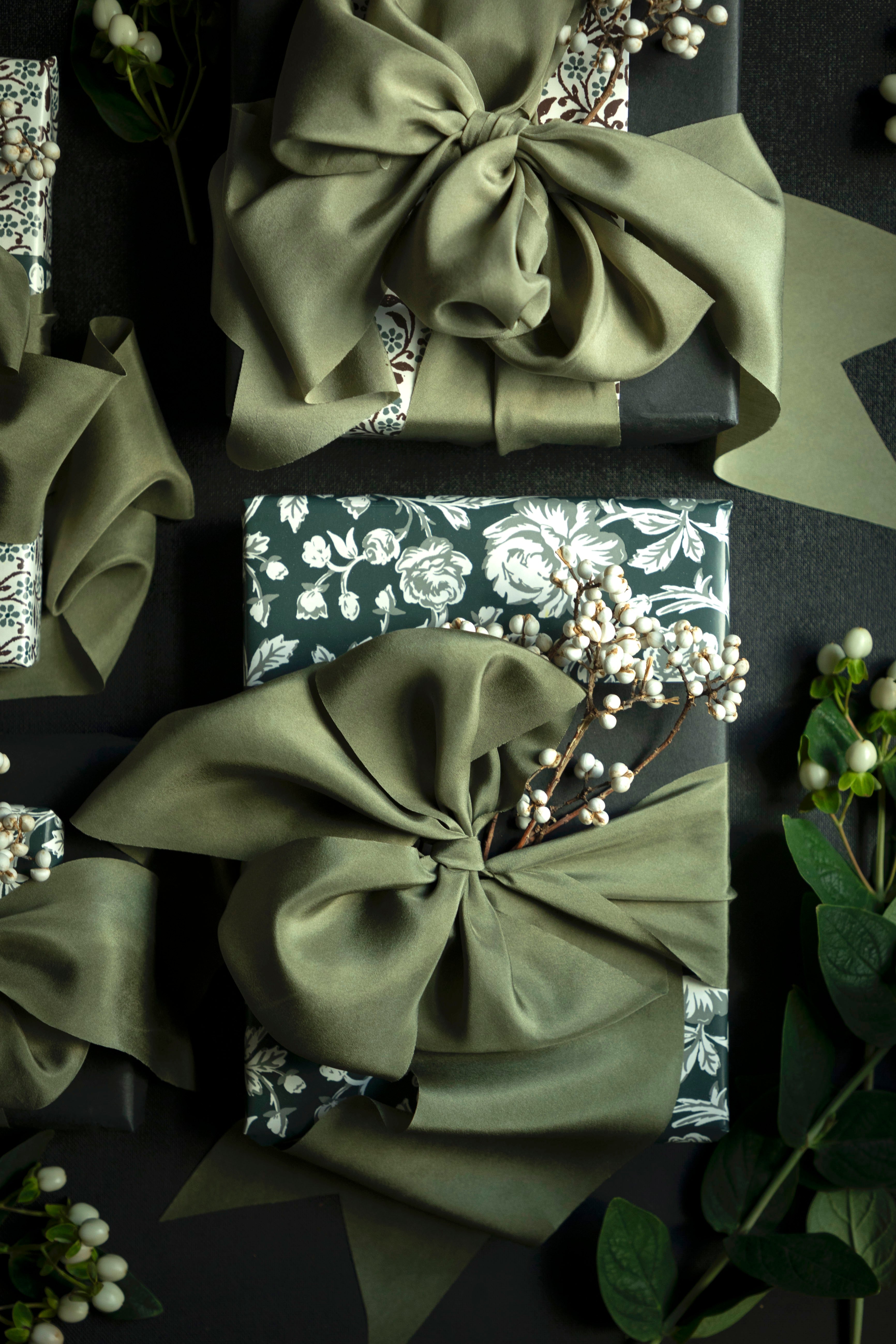 gift wrapping with studio McGee wrapping paper