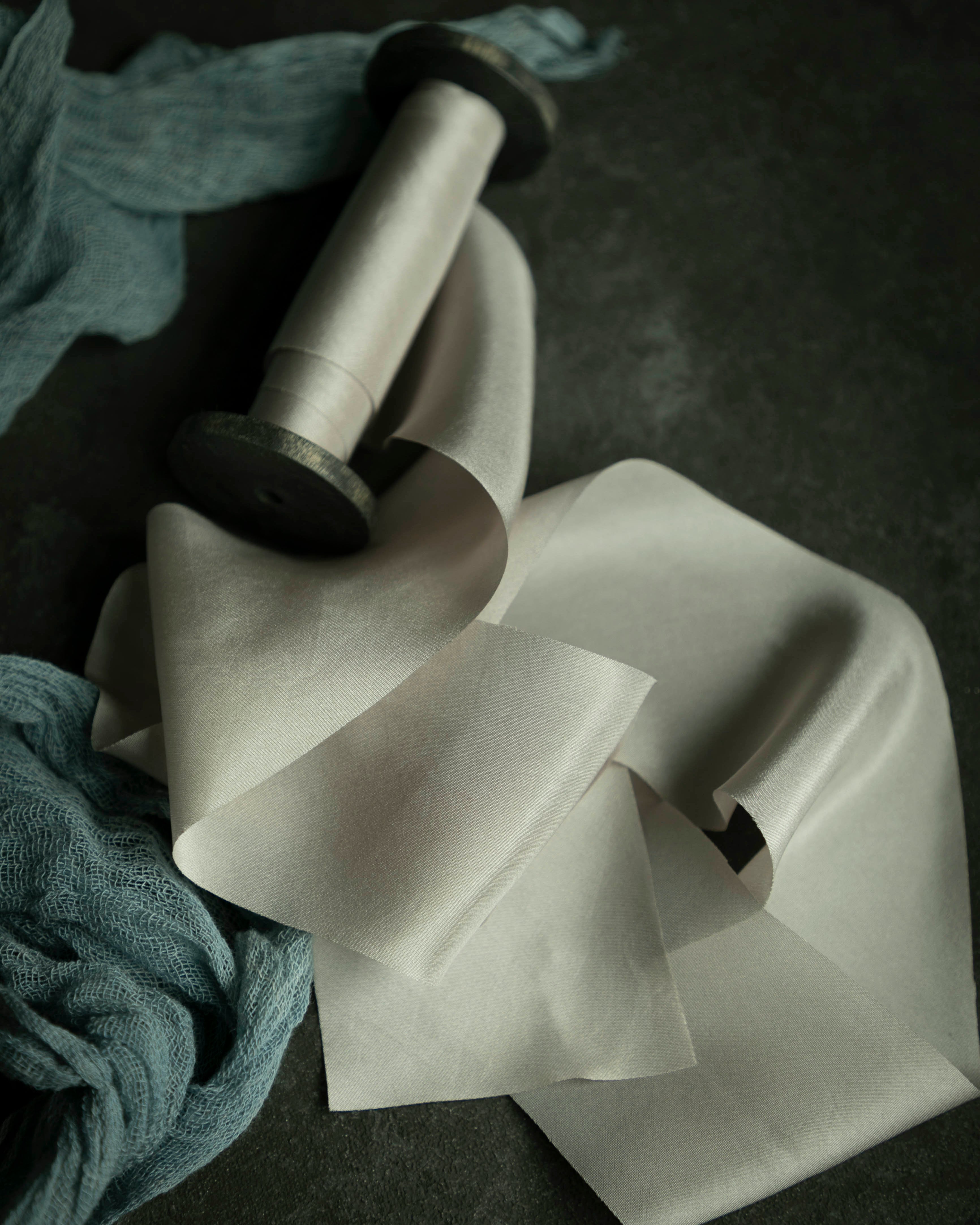 light gray silk ribbon for weddings 