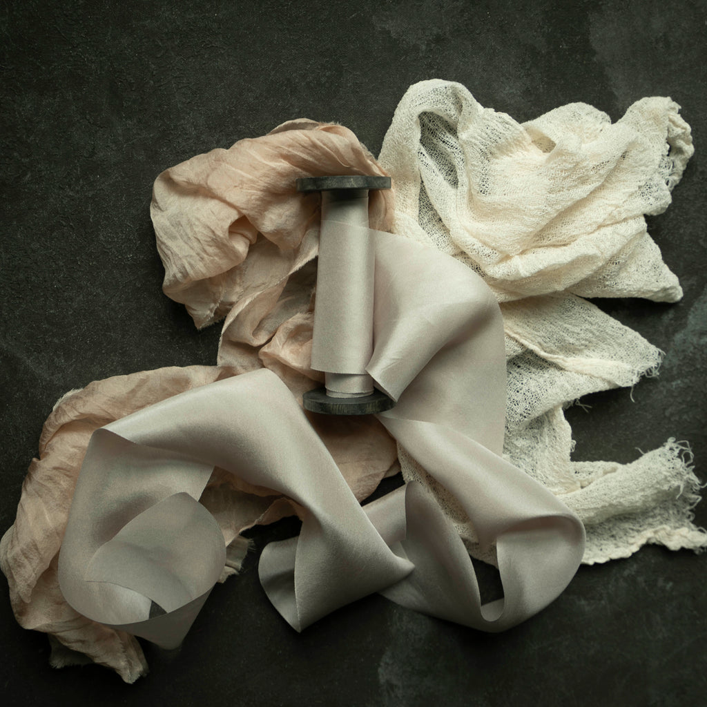 light gray wedding ribbon
