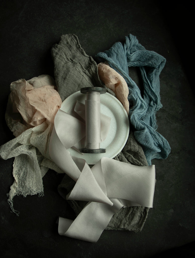 wedding ribbon light gray color