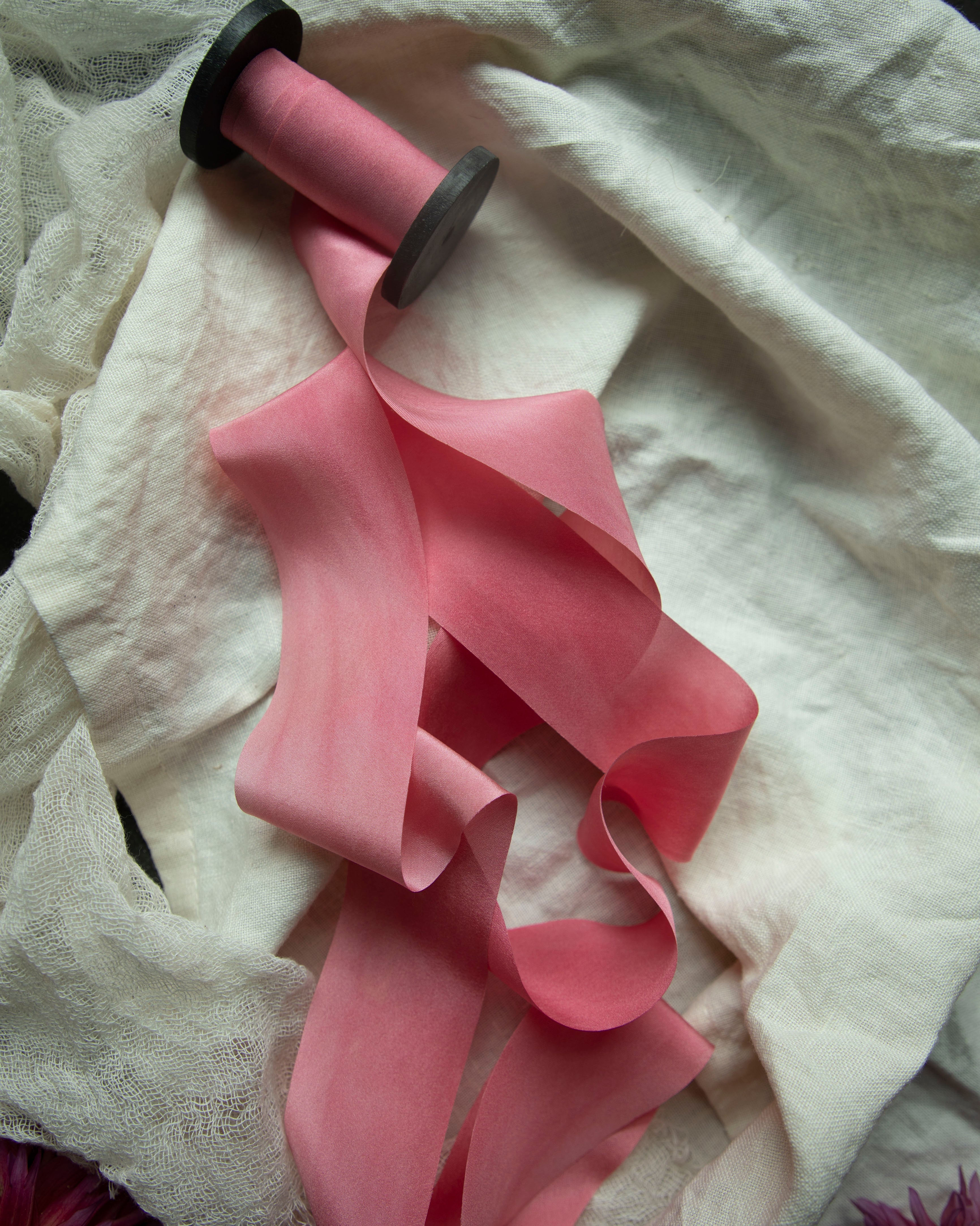 barbie pink silk ribbon