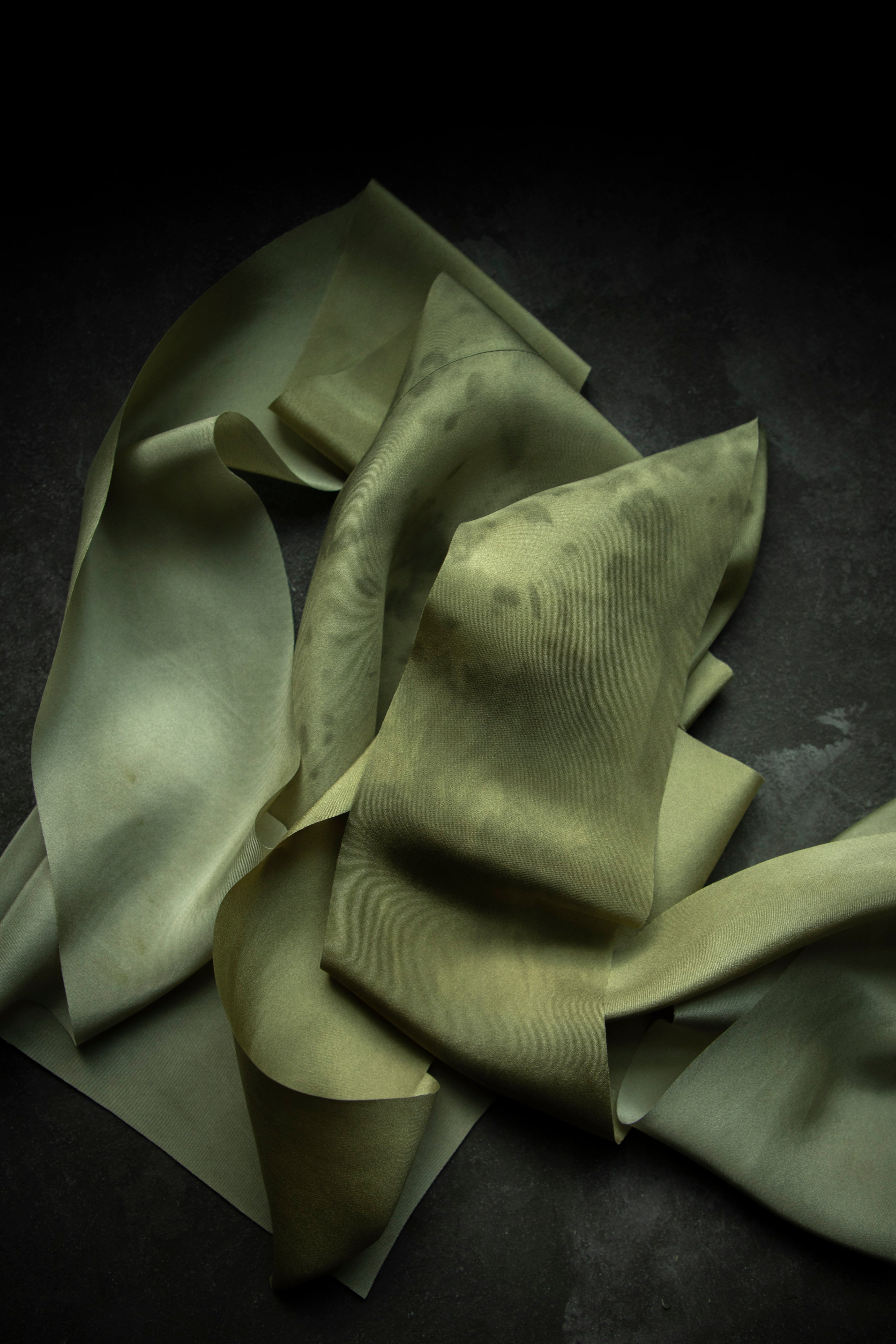 eco-dyed silk ribbon