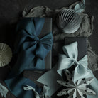hoildy gift wrapping supplies. Blue gift wrapping ribbons