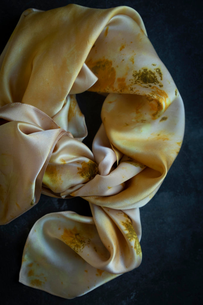 hand dyed designer silk scarf