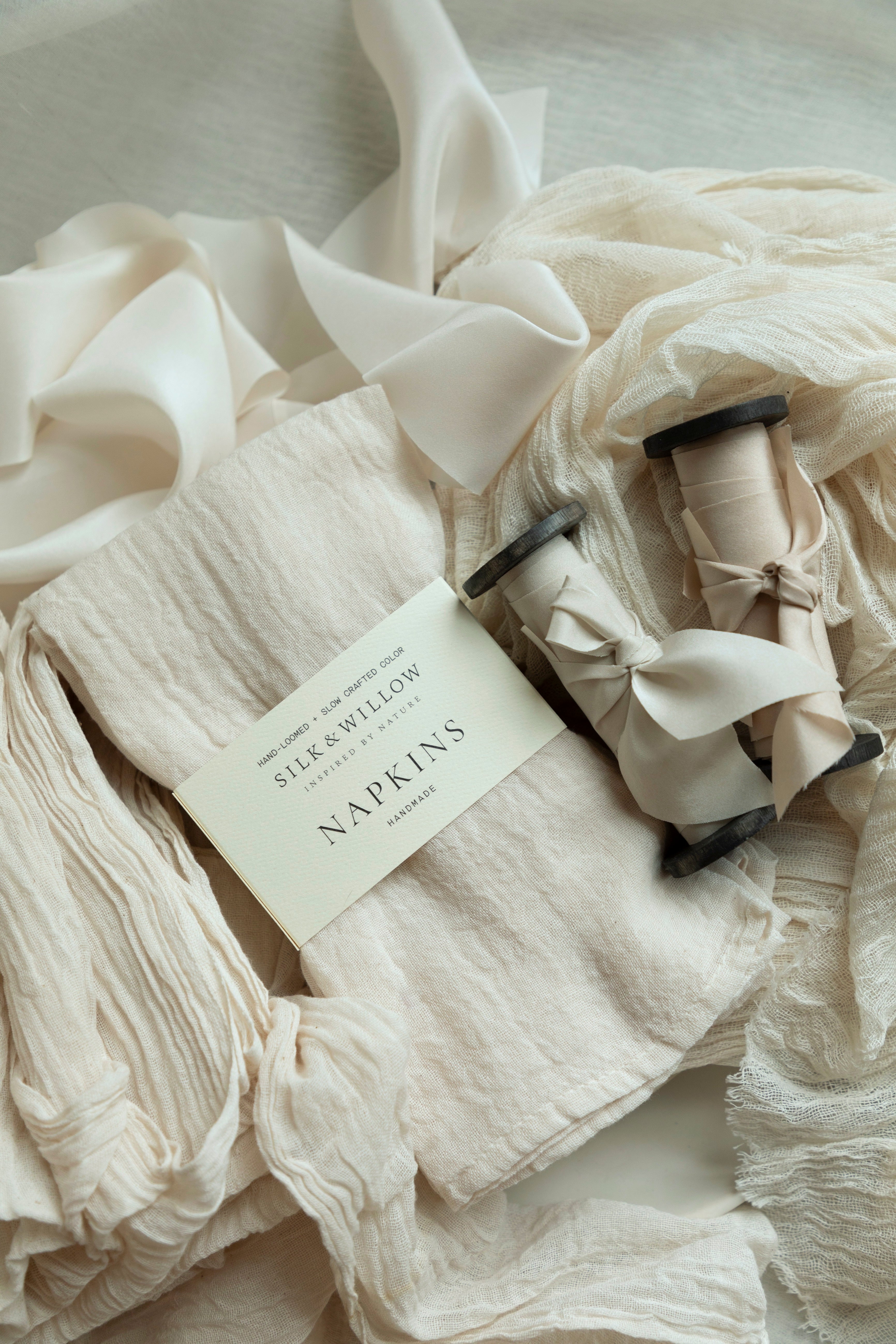 handmade eco-friendly napkins. plant dyed napkins for bespoke events