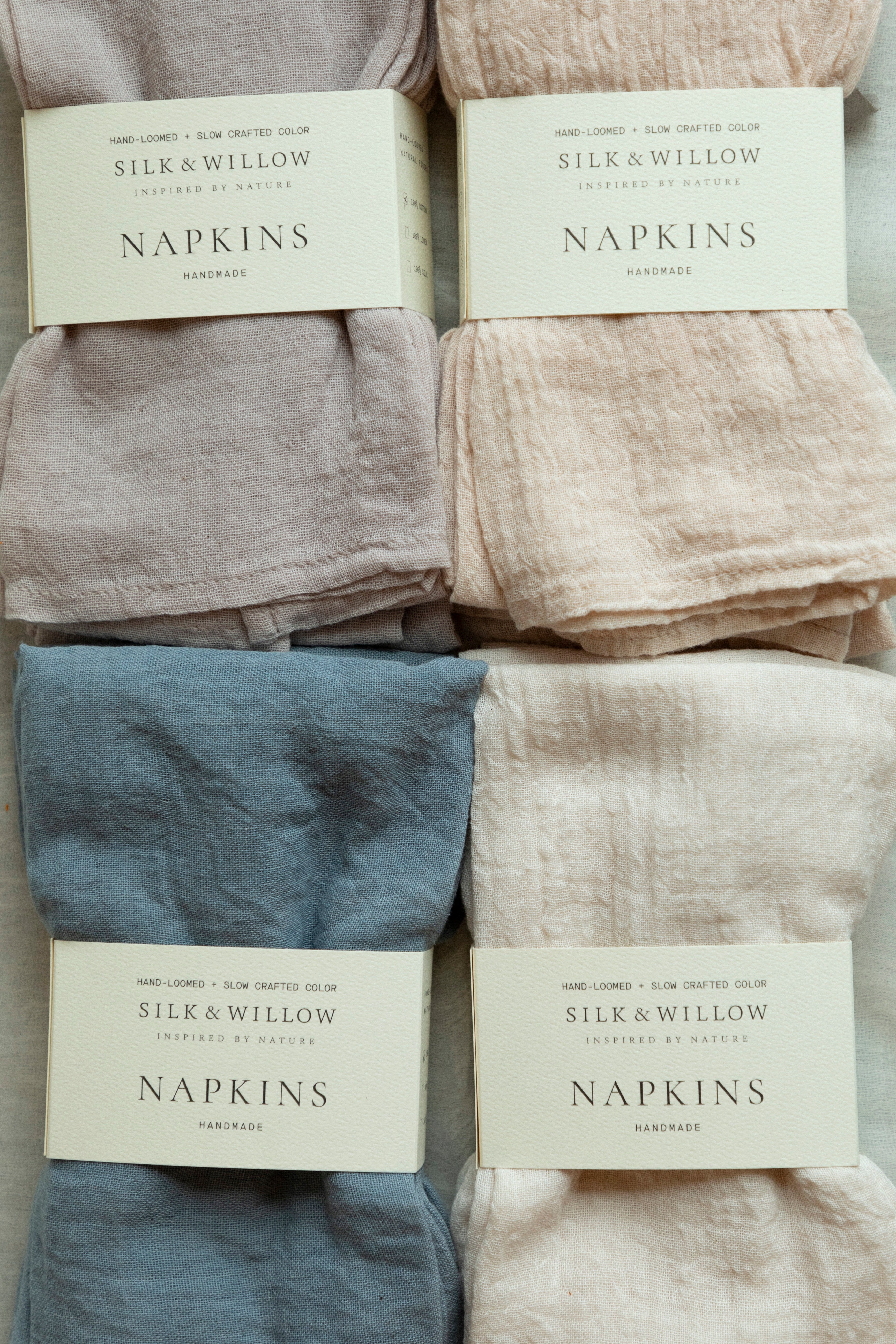 handmade eco-friendly napkins. plant dyed napkins for bespoke events