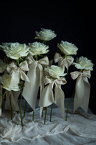 wedding table centerpiece with white roses