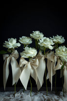 beloved silk ribbon. ribbons for wedding decor. rose centerpiece