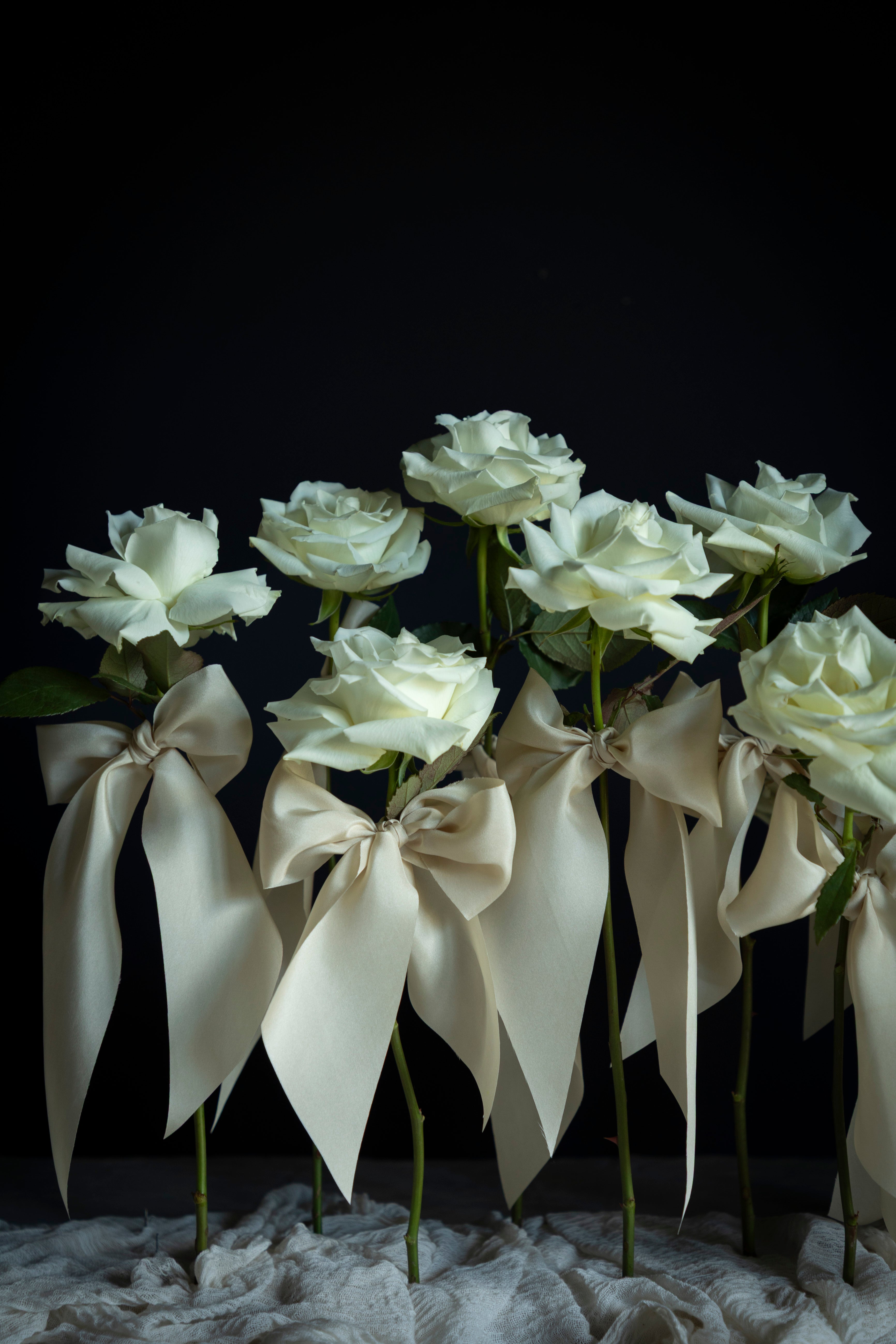 beloved silk ribbon. ribbons for wedding decor. rose centerpiece