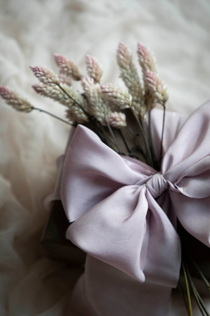 soft purple silk ribbon for wedding bouquets