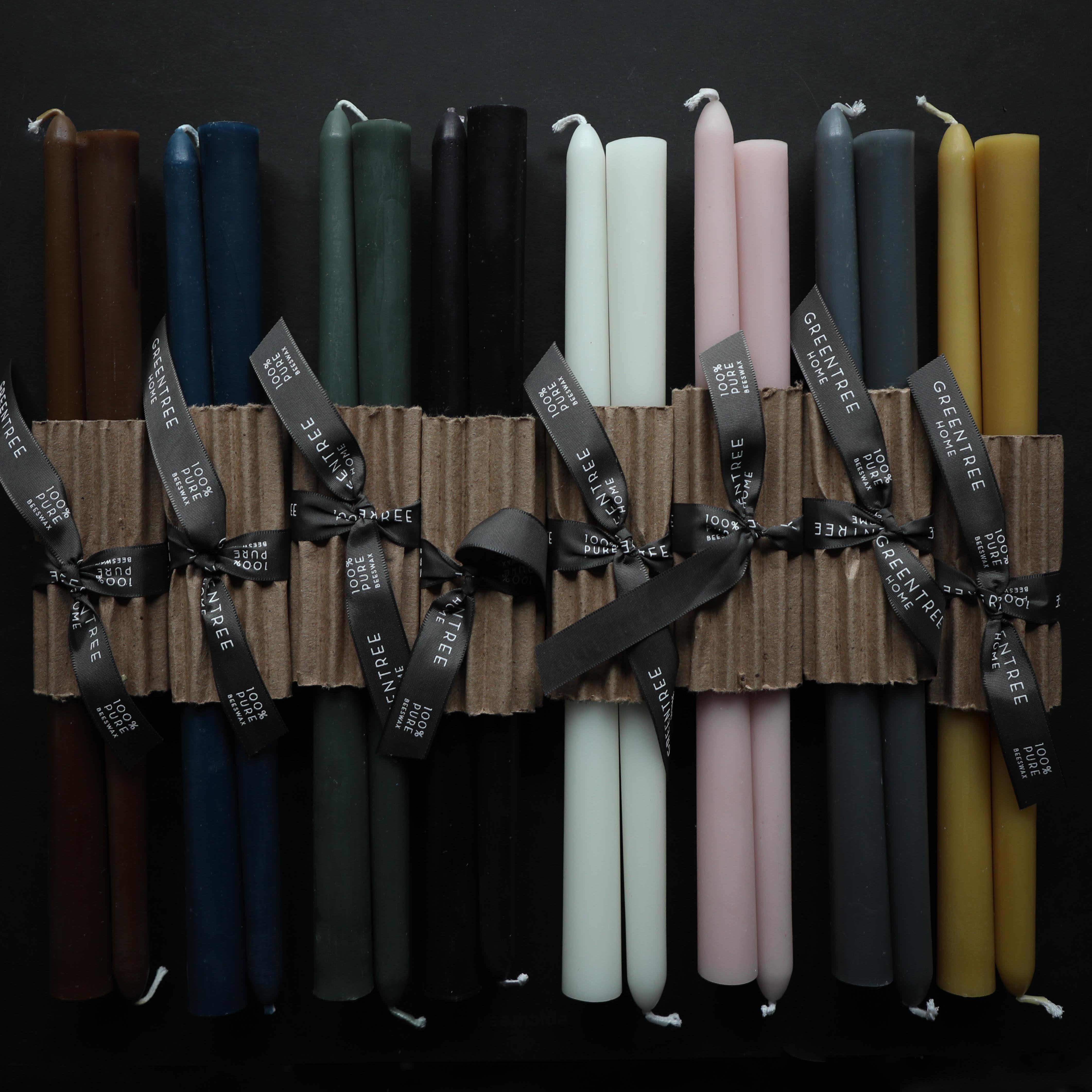 natural beeswax candles an assortment of colors
