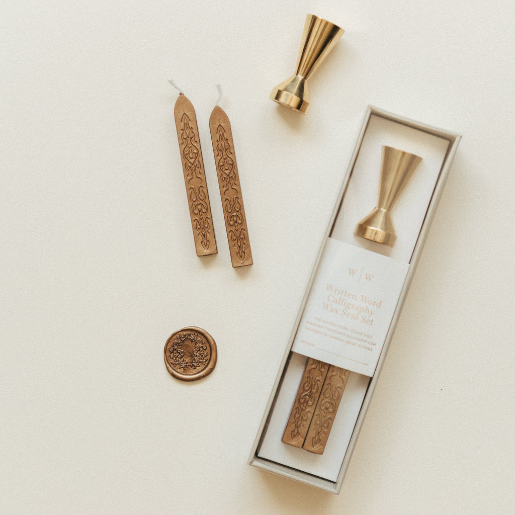 wax seal set. botanical illustration