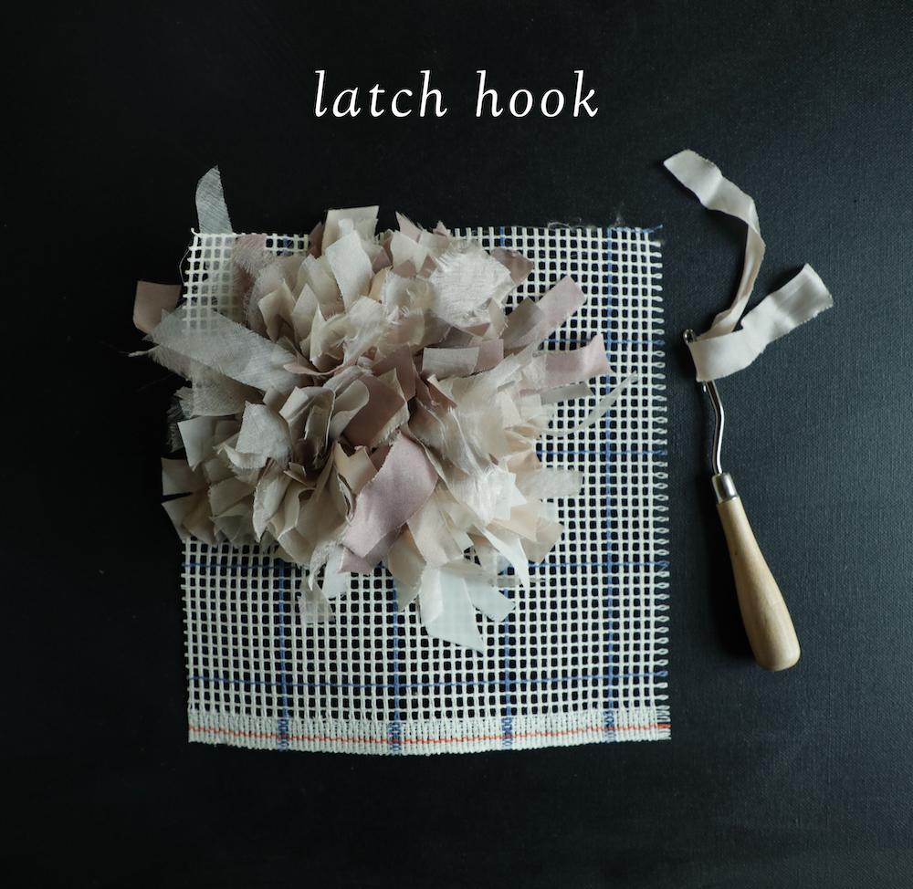 latch hook making, ribbon for weaving, weaving ribbon, plant dyed ribbon, color palettes, natural color
