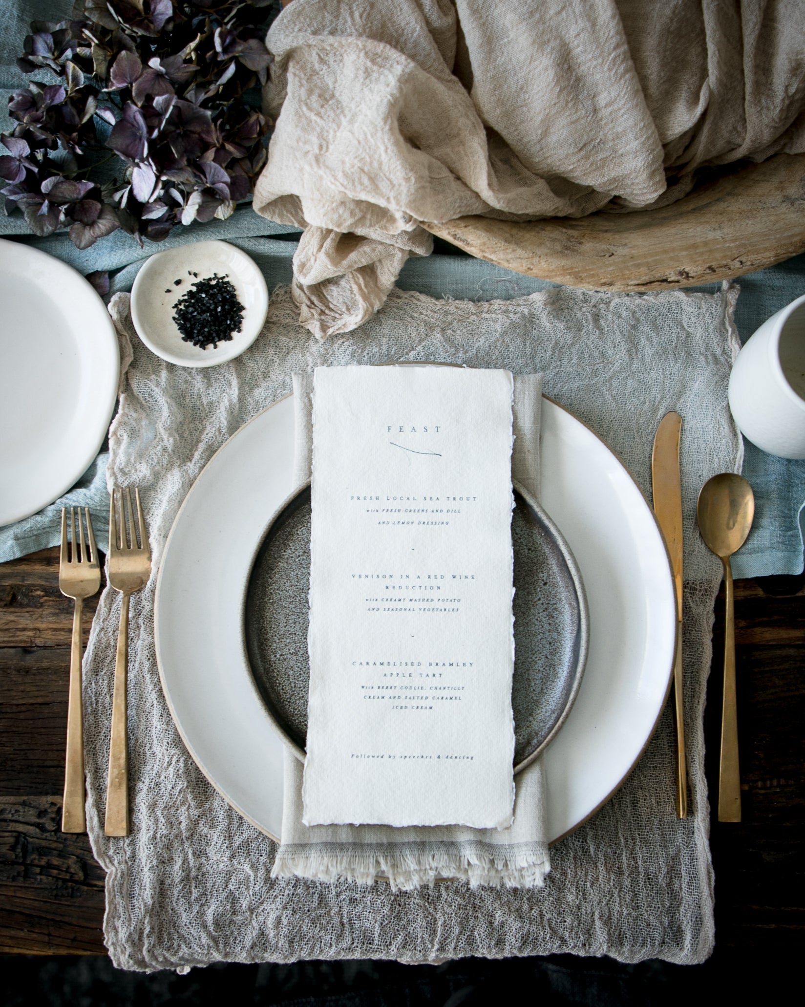 Silk & Willow plant dyed table linens. Napkins, organic cotton napkins. natural cotton napkins. Table setting.
