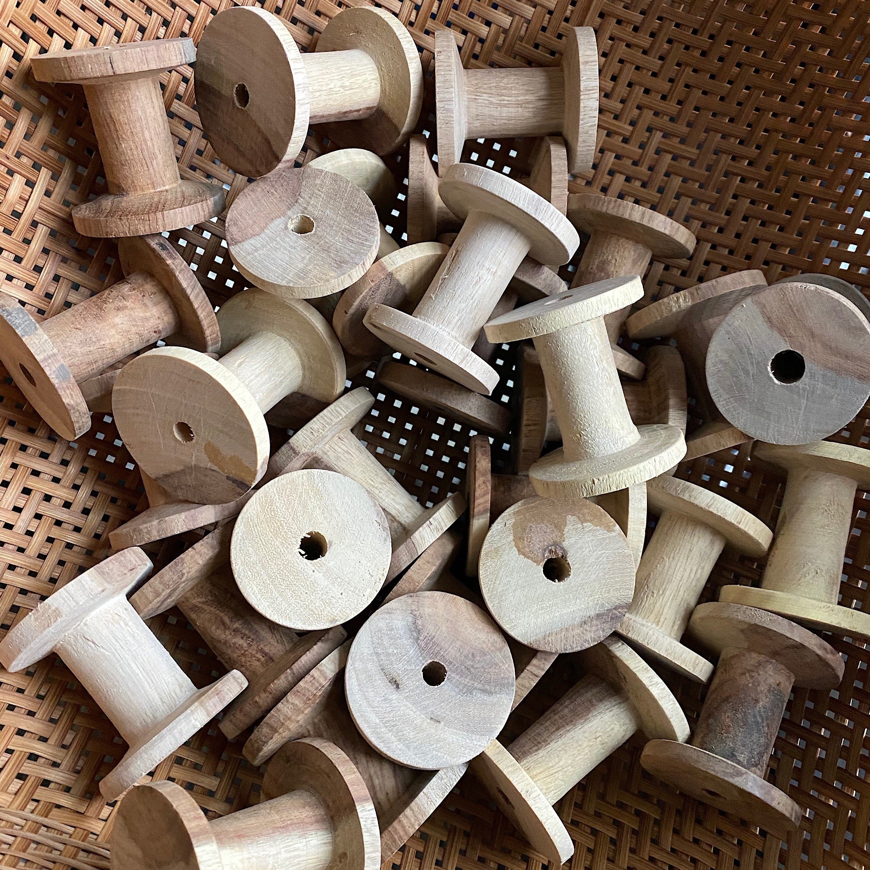 Raw Wooden Spools – Silk & Willow