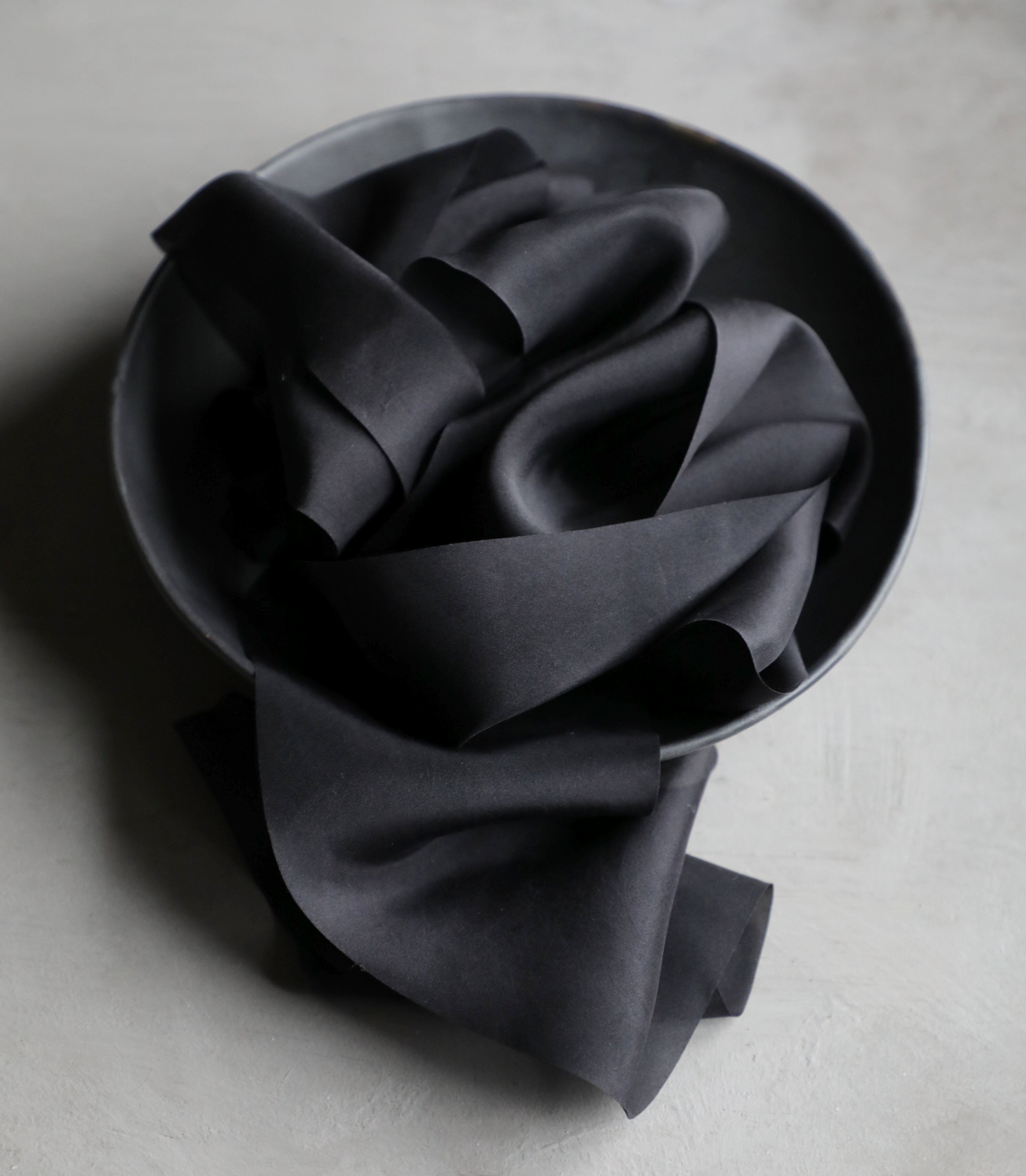 Black Silk Satin Ribbon