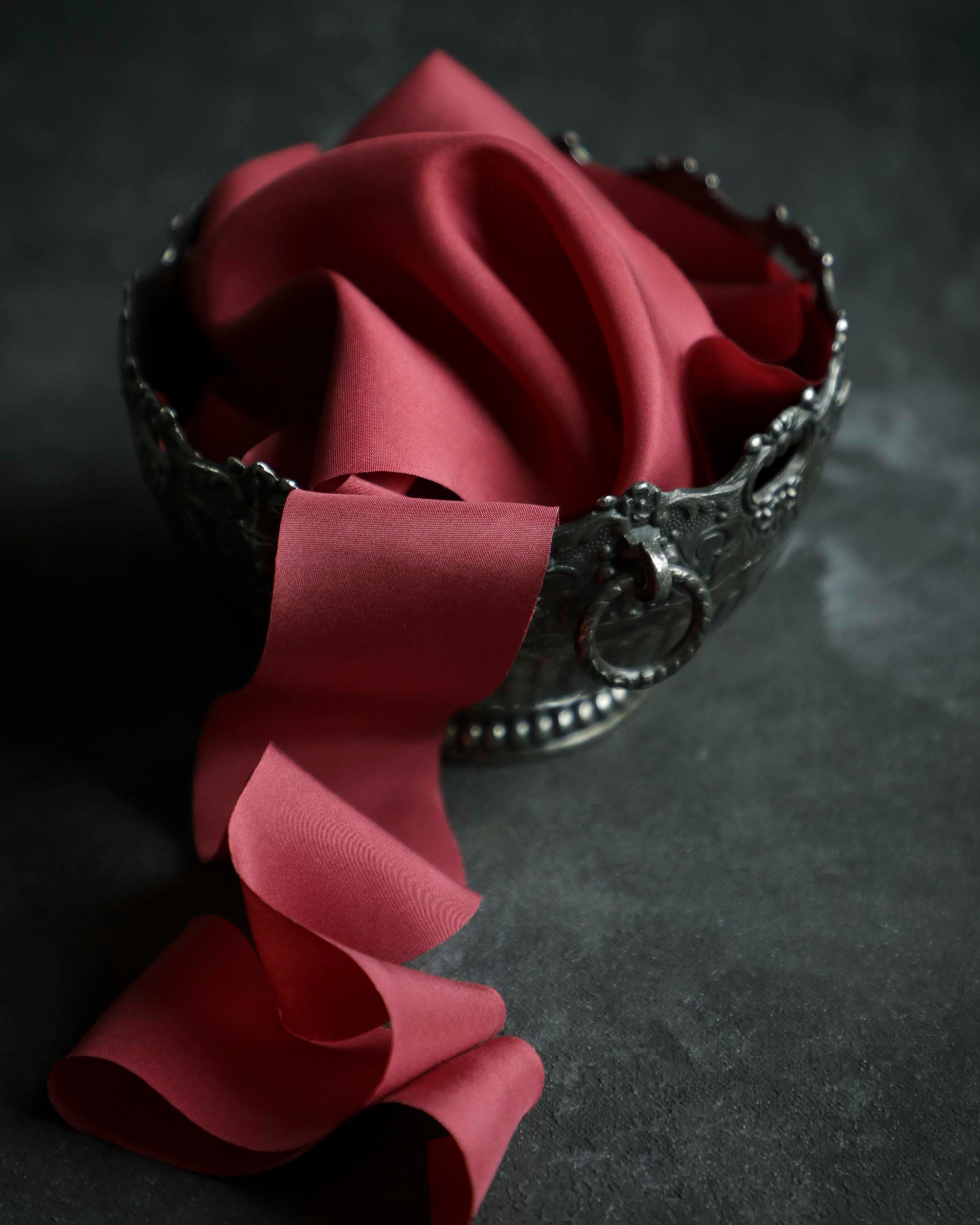 romantic red silk ribbon by silk and willow