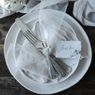 tablescape ideas with silk and willow antique white napkins and table runner