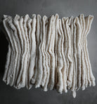 close-up of hand-loomed cotton napkins