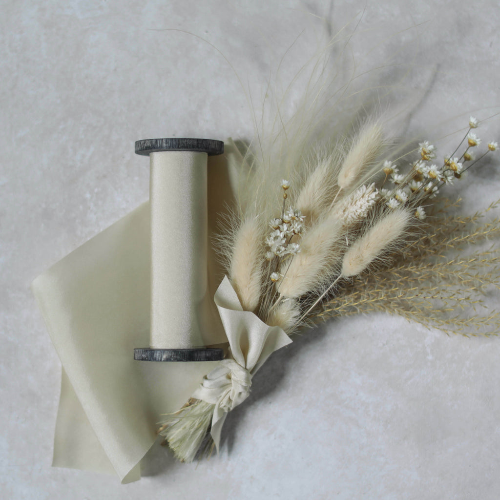gold bridal bouquet ribbon