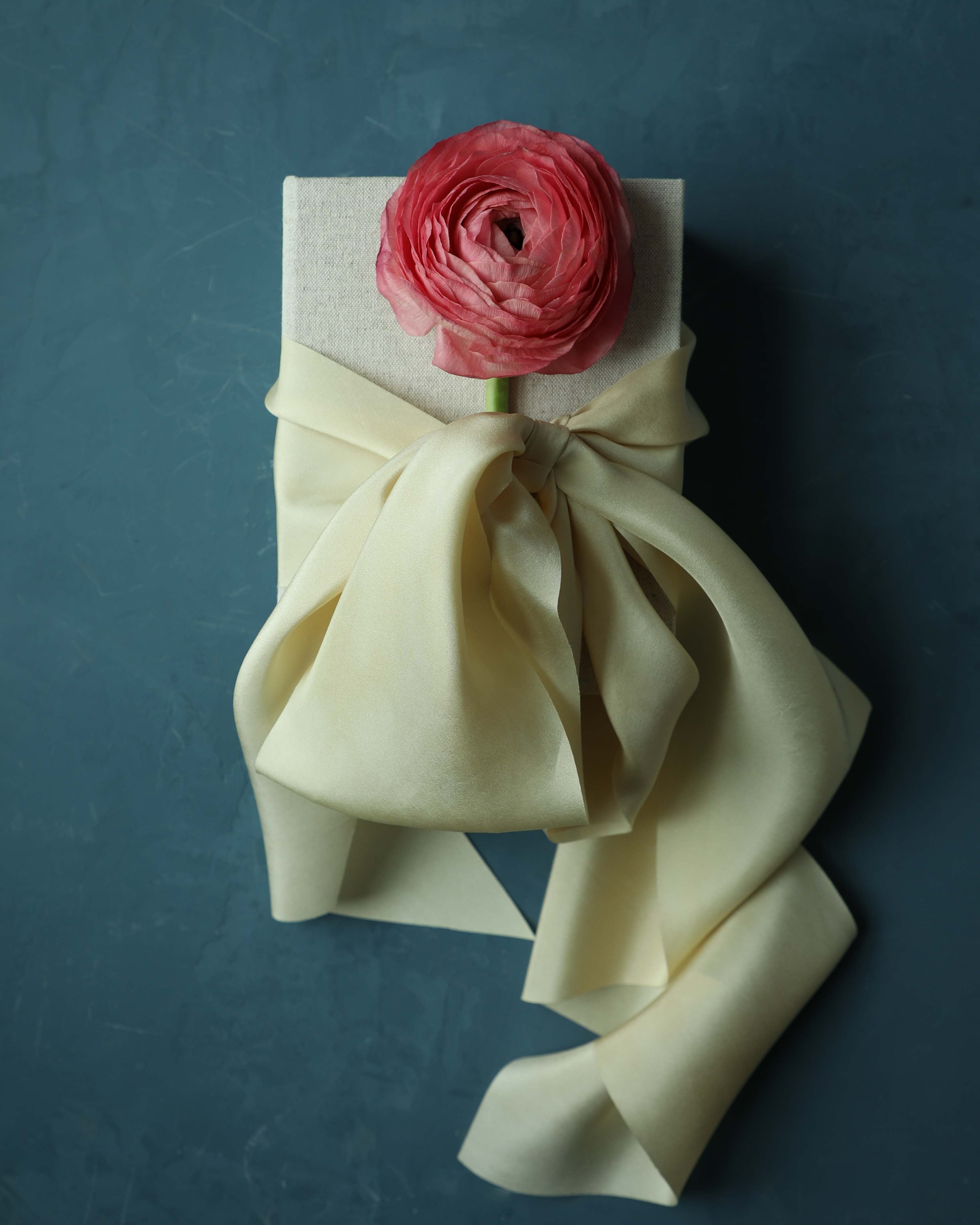 antique gold silk ribbon gift wrapping inspiration