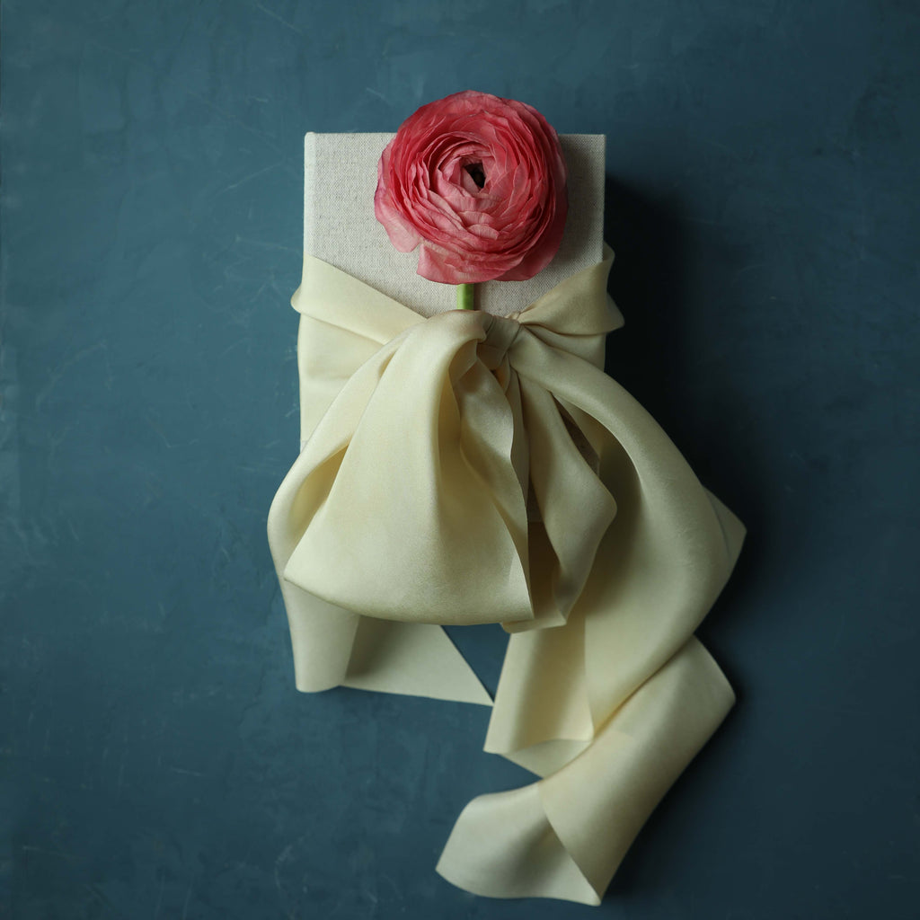 antique gold silk ribbon gift wrapping inspiration