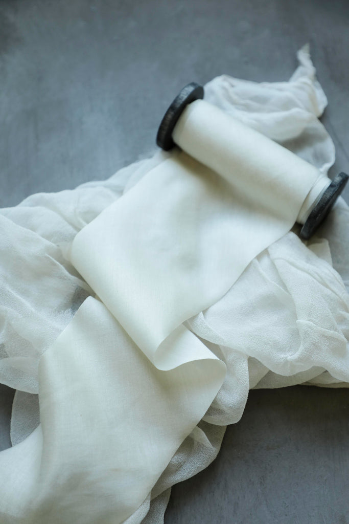 bridal bouquet silk ribbons and styling textiles