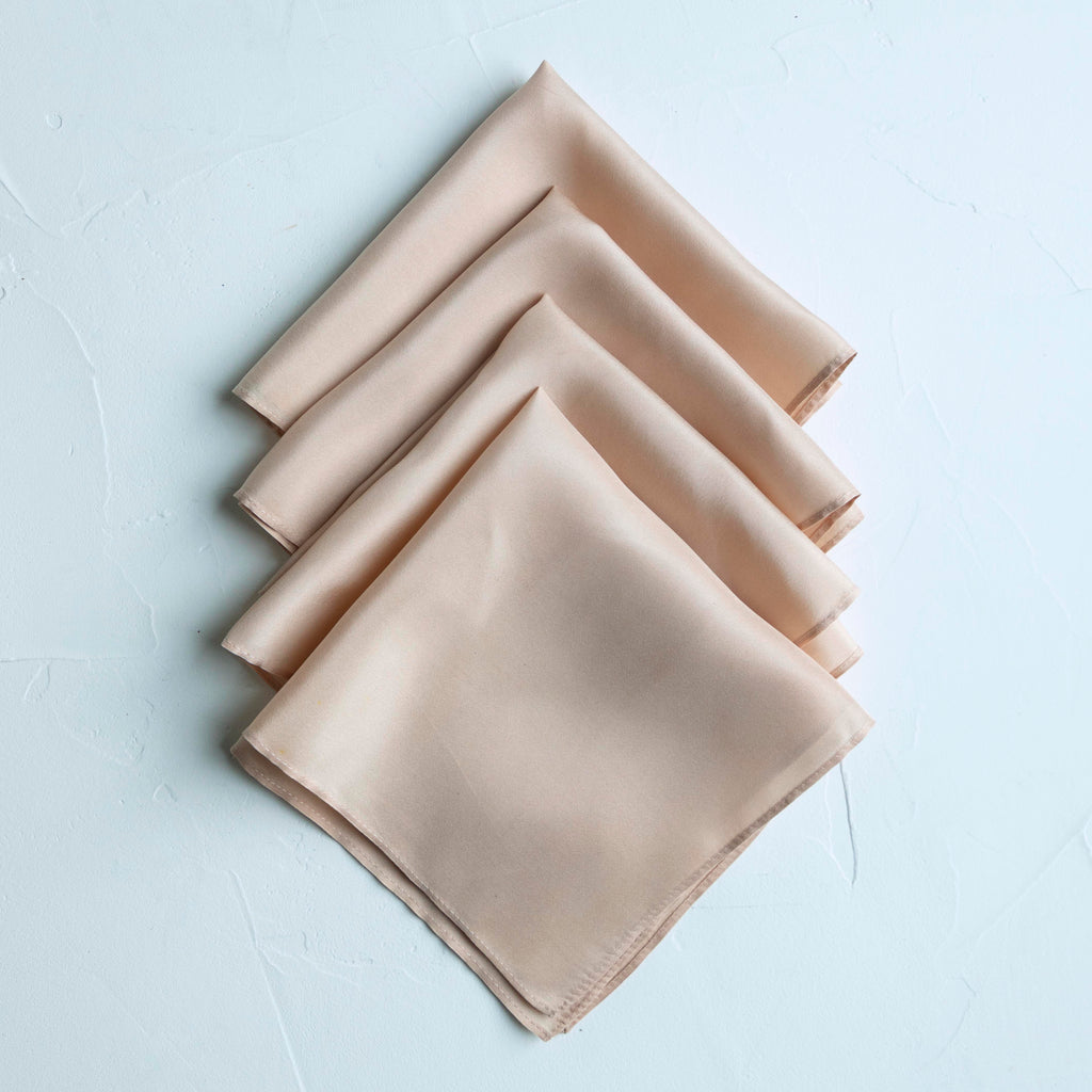 natural dyed blush colored silk handkerchief by shellie pomeroy