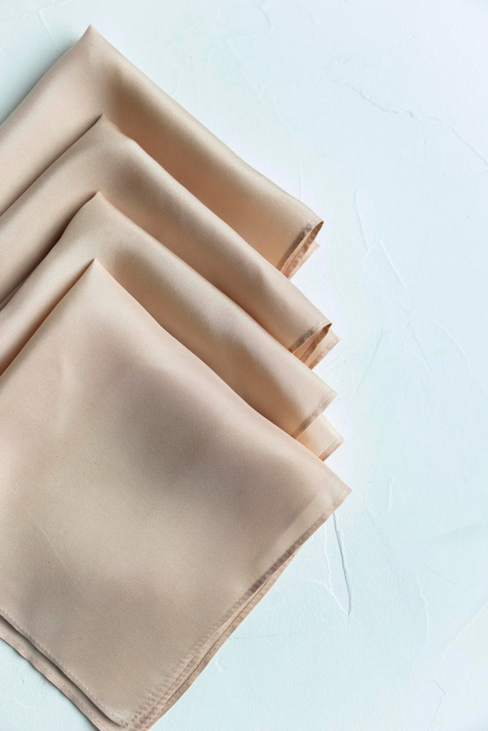 natural dyed blush colored silk handkerchief by shellie pomeroy