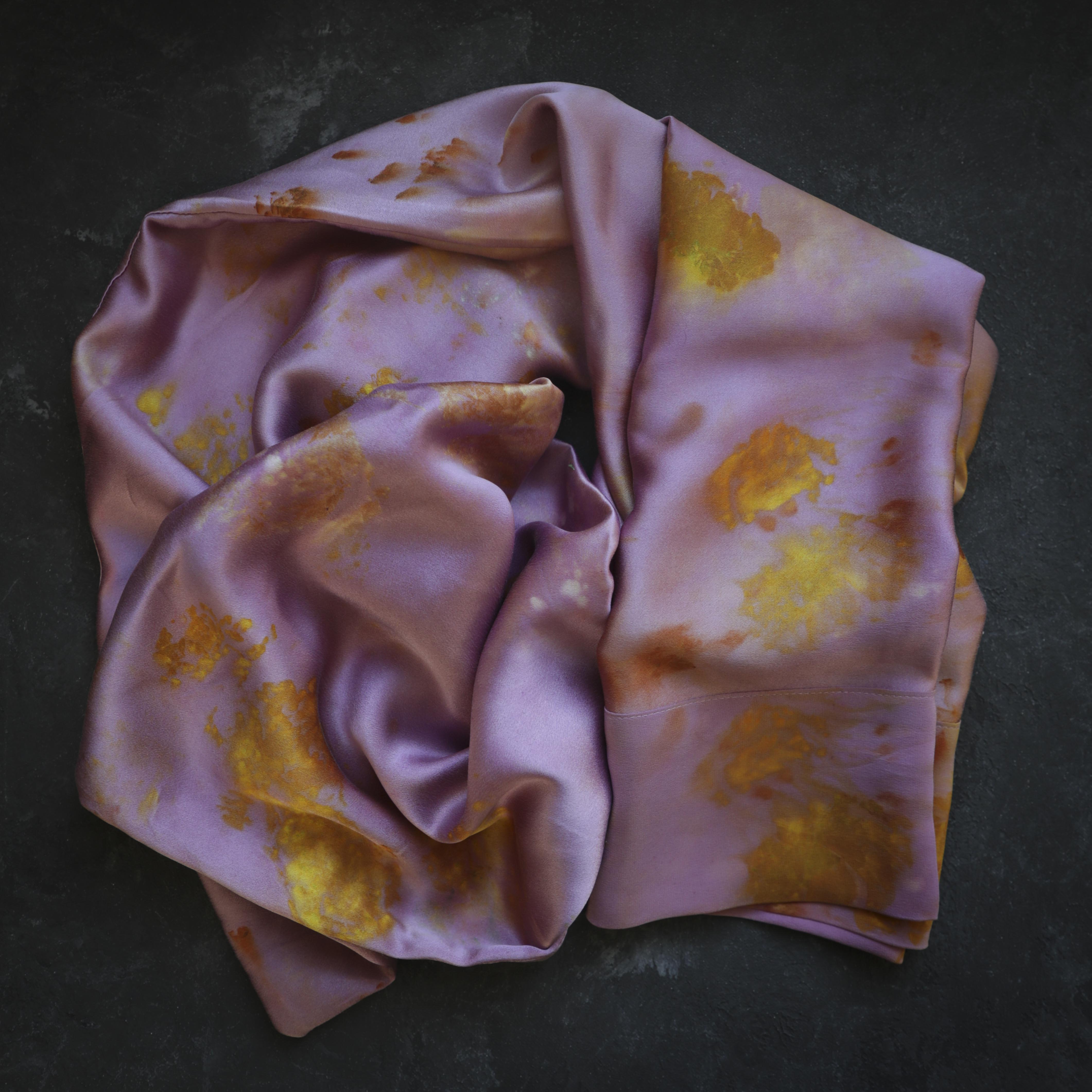 natural dyed silk pillowcase