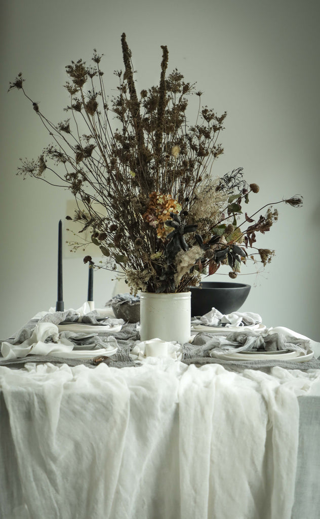 table linens for setting your table. 