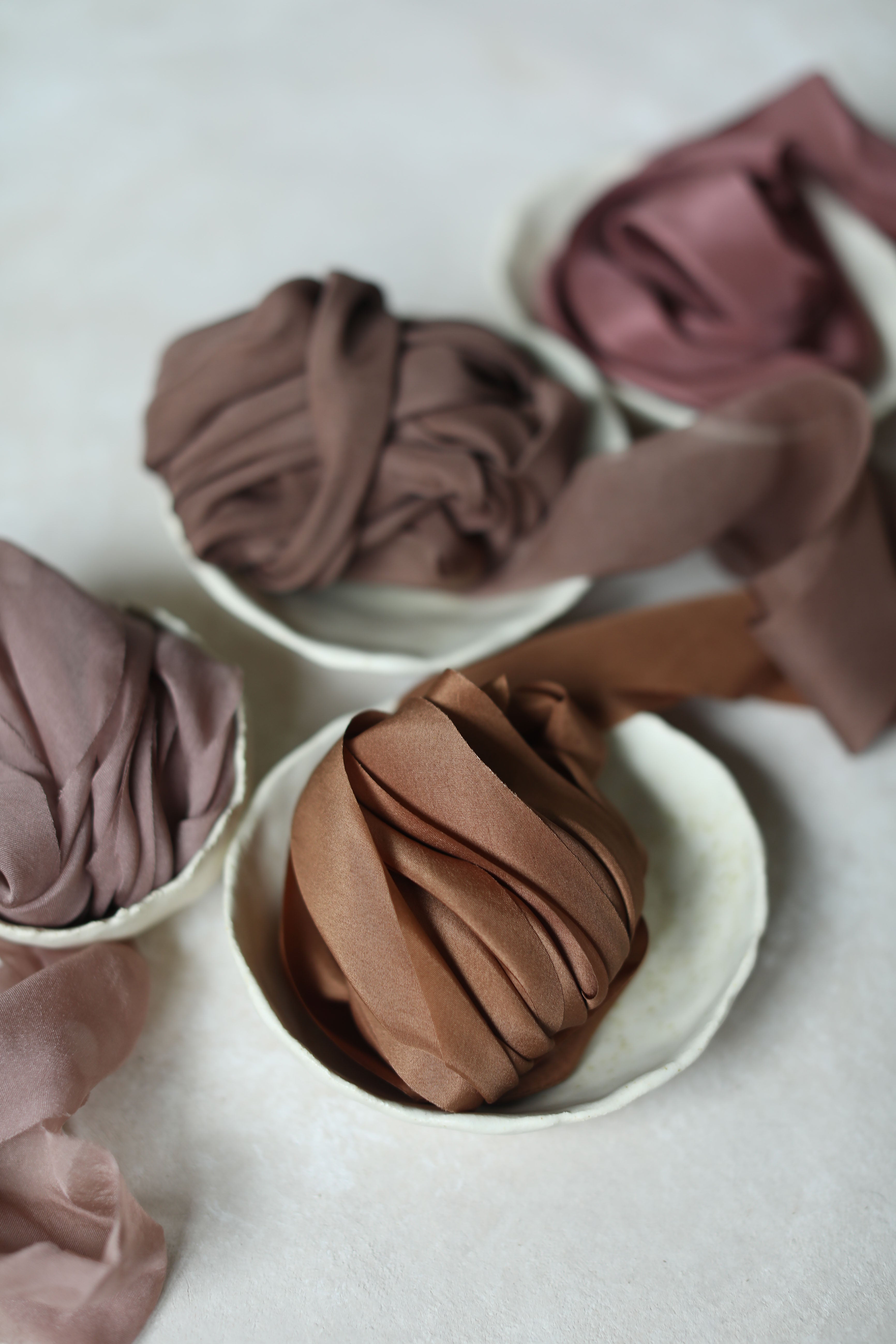 silk ribbons for bridal bouquets