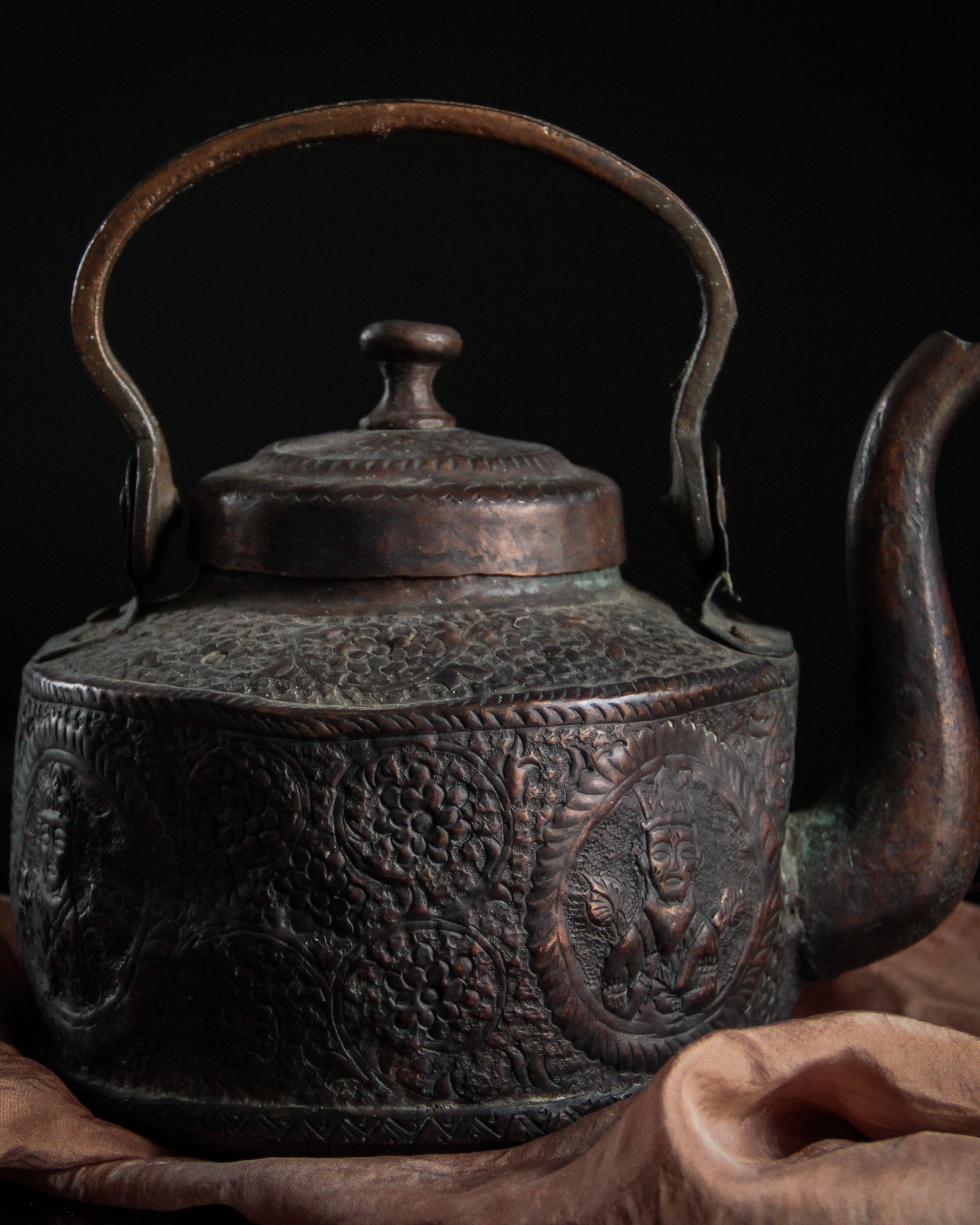 Vintage copper tea pot moroccan