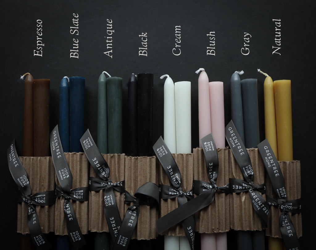 color chart of beeswax candles