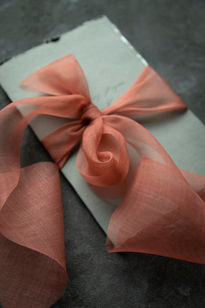organic silk ribbon plant dyed