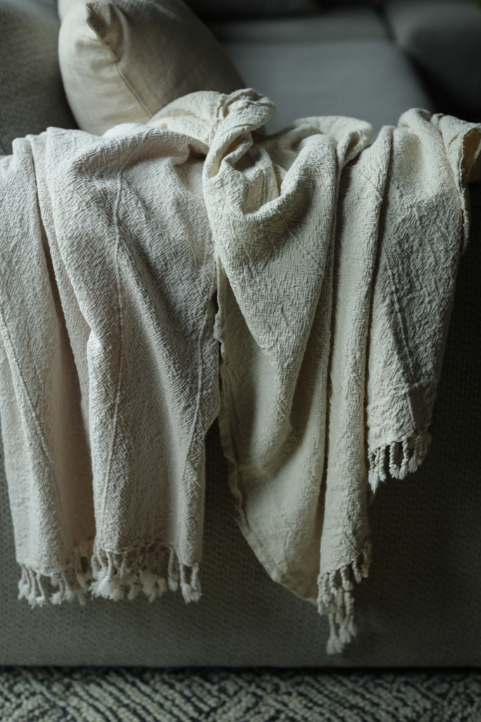 organic cotton naturally dyed blanket