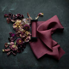 rose wine colored silk ribbon by textile artist shellie pomeroy of silk and willow