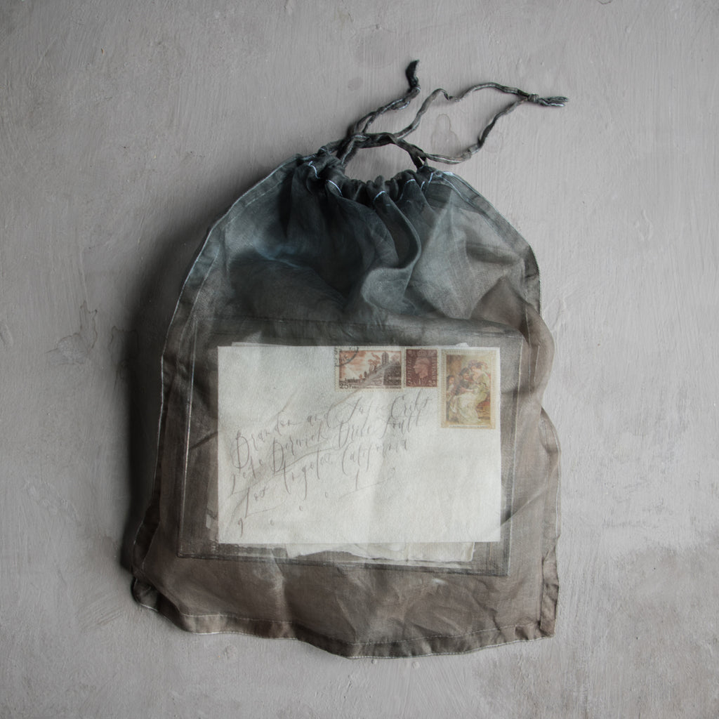 SIlk & Willow, handloom silk, silk bag, plant dyed, dip-dyed, silk