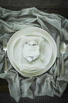 table runner, table linens, place setting, silk and willow table decor