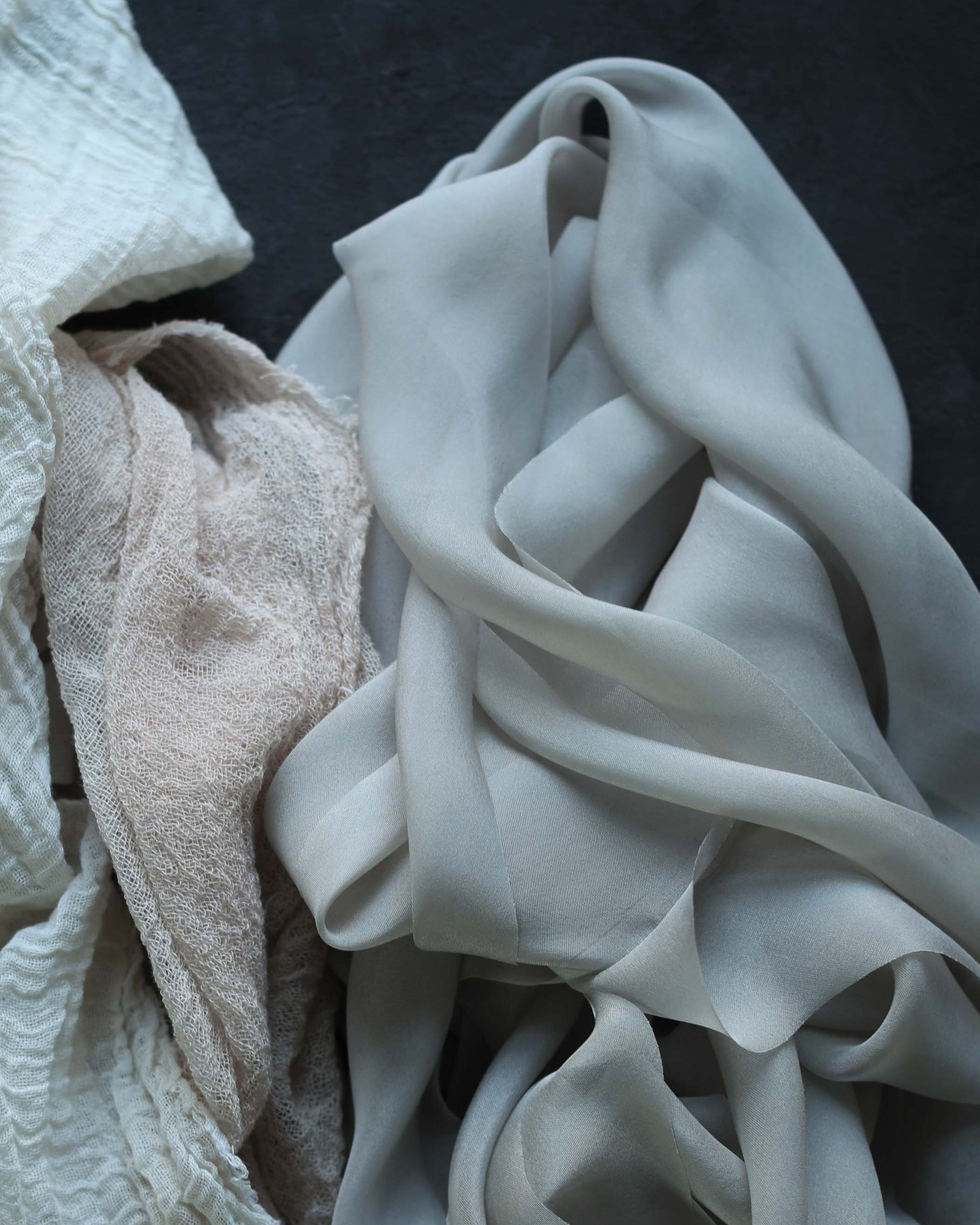 naturally dyed textiles. Cotton and silk