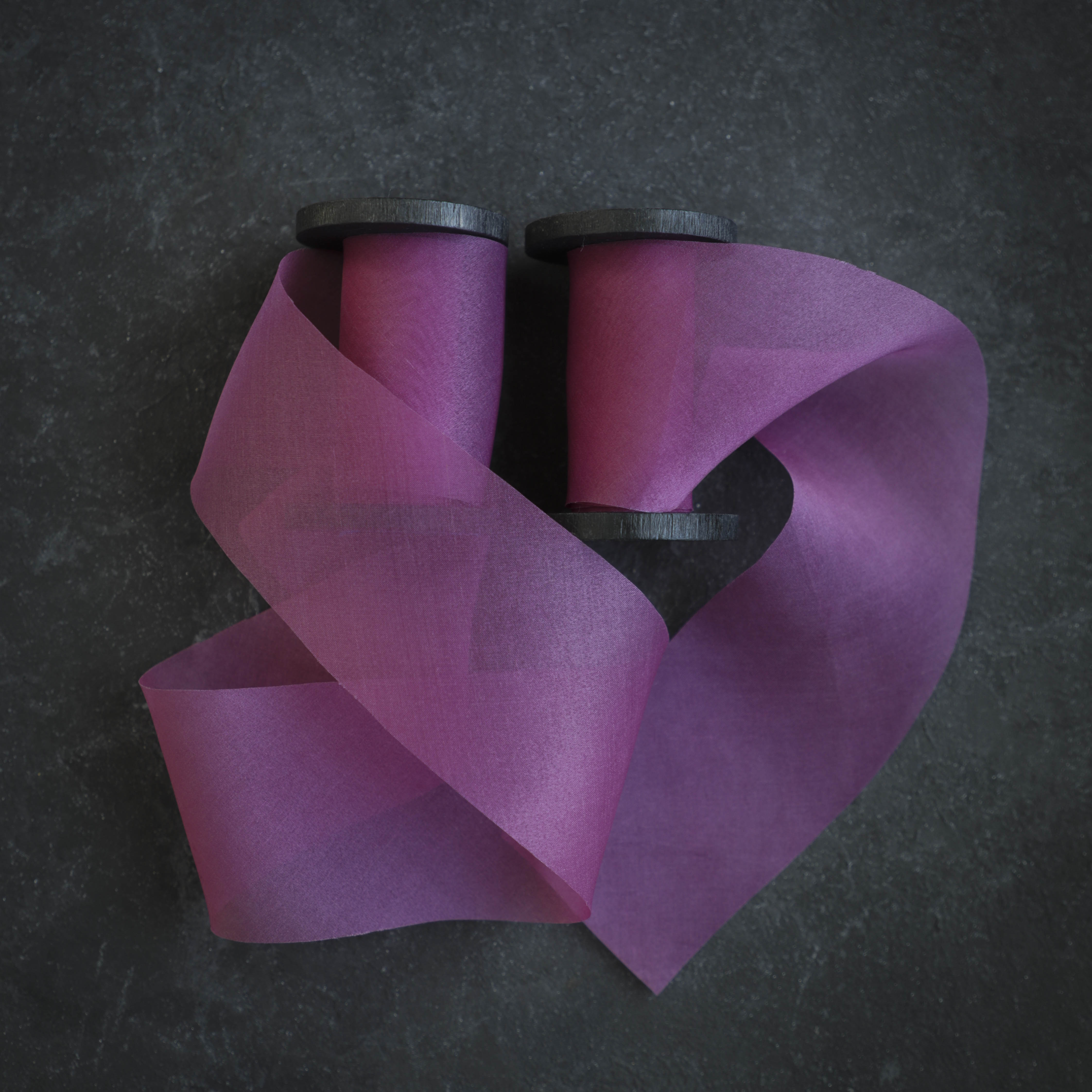 bright and bold fuchsia wedding silk ribbon by silk and willow