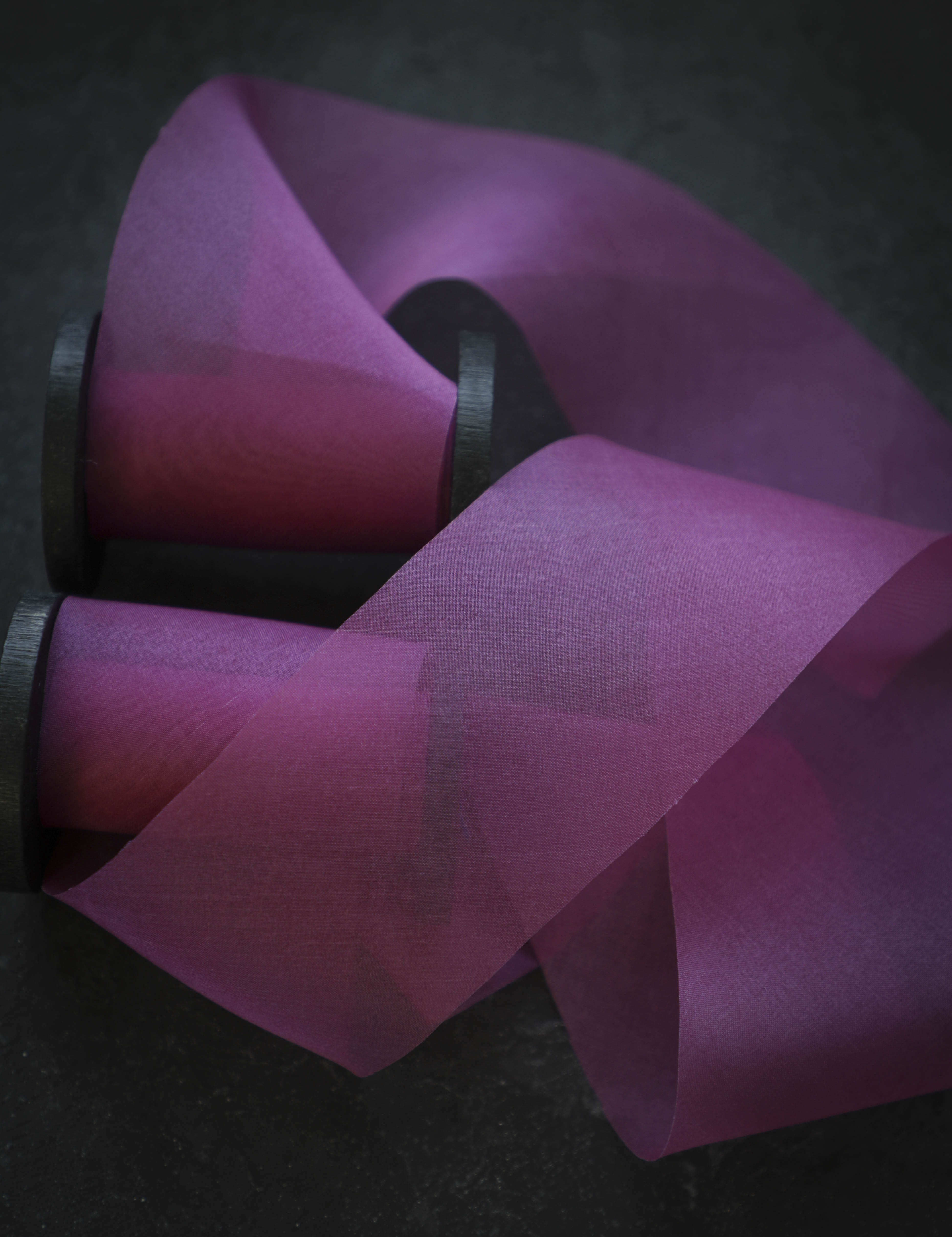 Fuchsia {Organza} Silk Ribbon  LIMITED BATCH – Silk & Willow