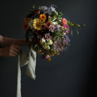 naural color hand dyed silk ribbon to wrap bridal bouquets. wedding florist silk ribbon 