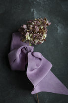 silk ribbon and dried flowers