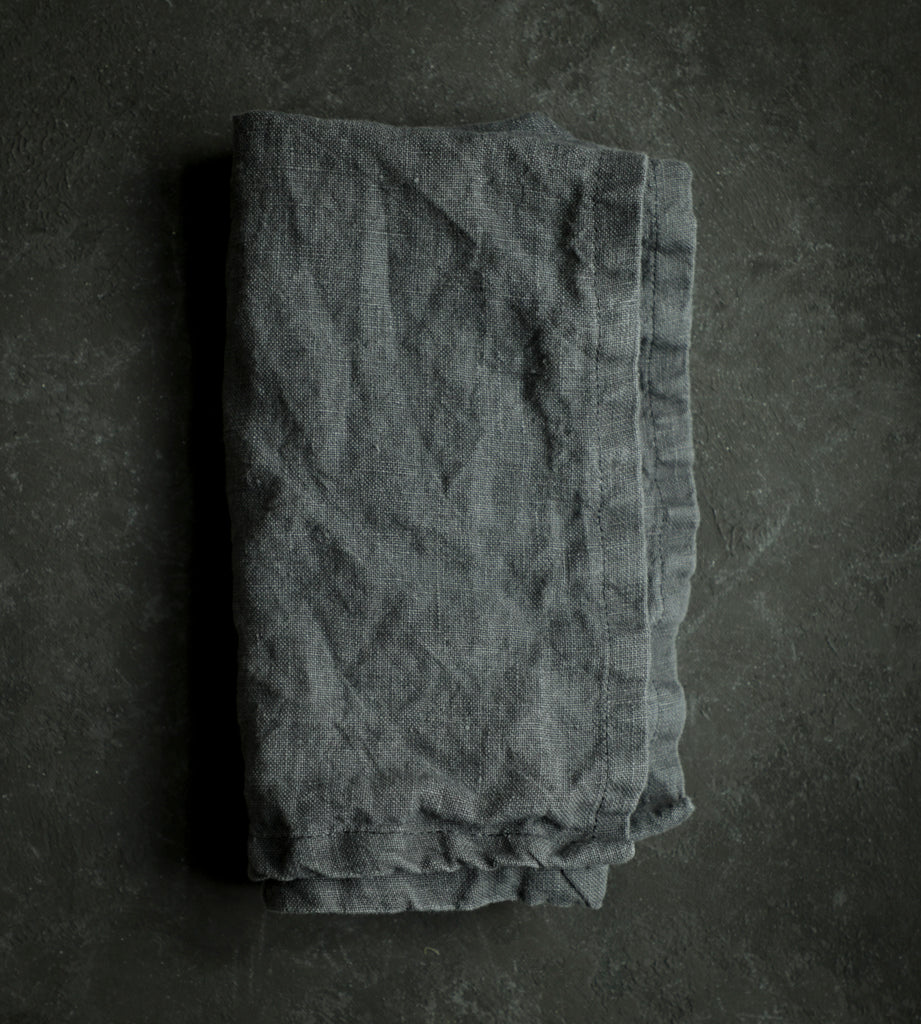 hand-loomed linen napkins, naturally dyed napkins