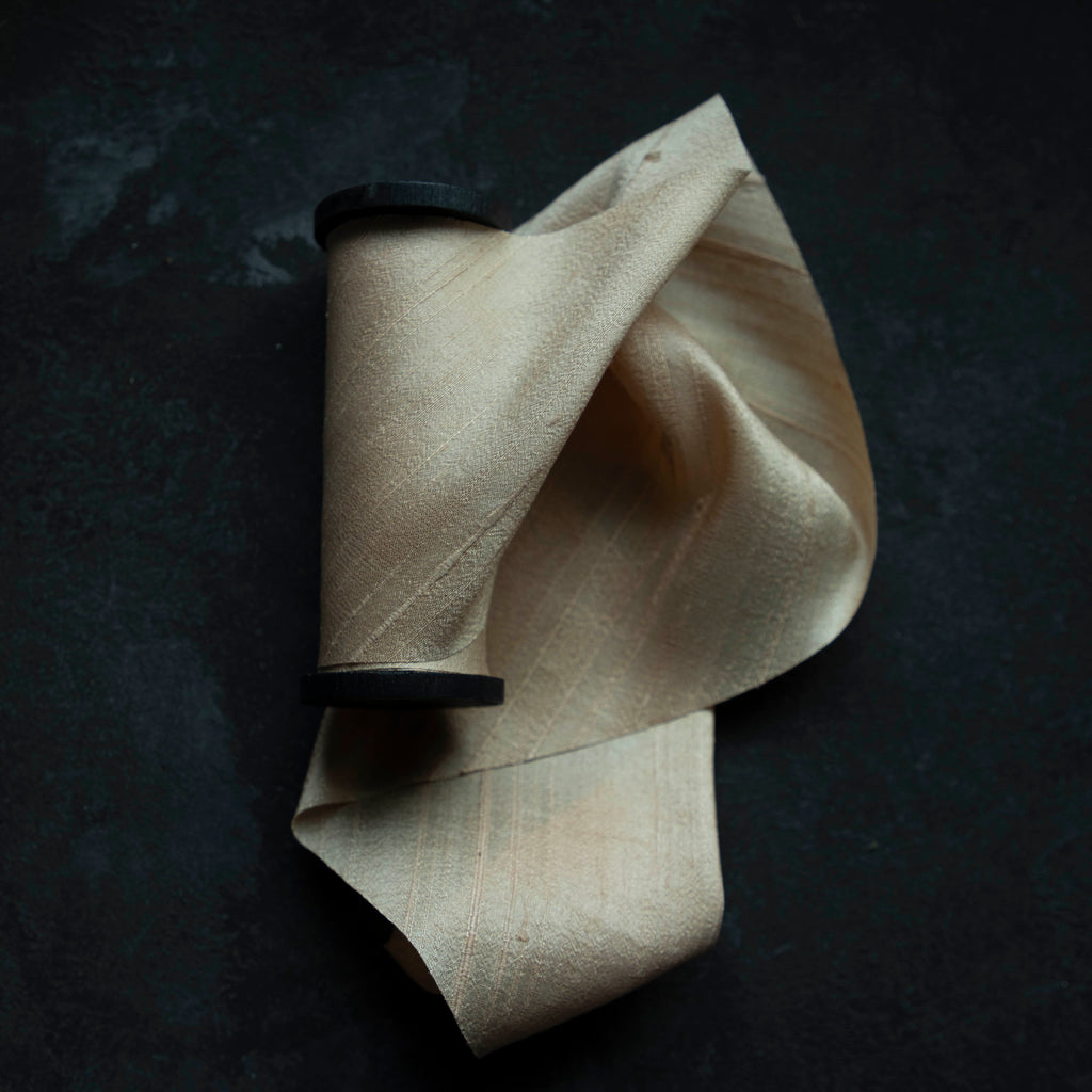 luxury dupioni hand dyed silk ribbons by silk and willow