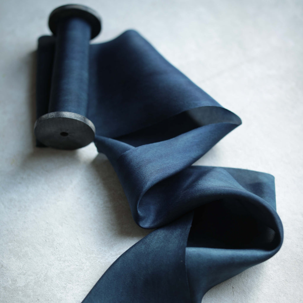 sapphire blue ribbon by Silk and Willow
