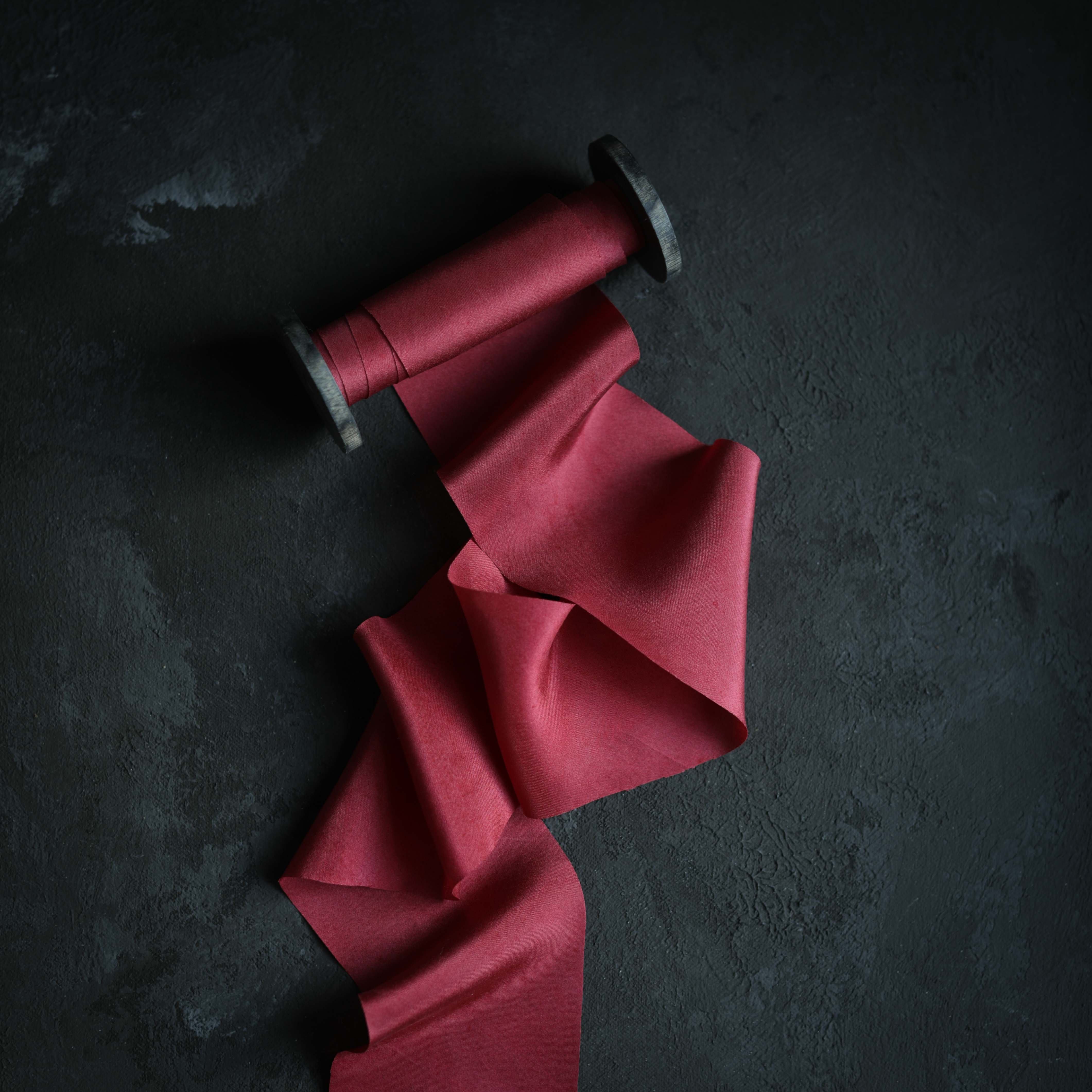 Scarlet Rose Silk Ribbon